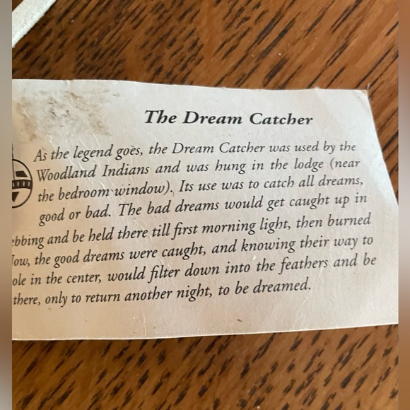 Navajo Deerhide Vintage Handmade Hand painted Dreamcatcher Native American 21” - Picture 6 of 6